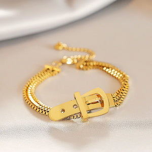 Unusual Stainless Steel Charm Bracelet for Christmas Party Girls