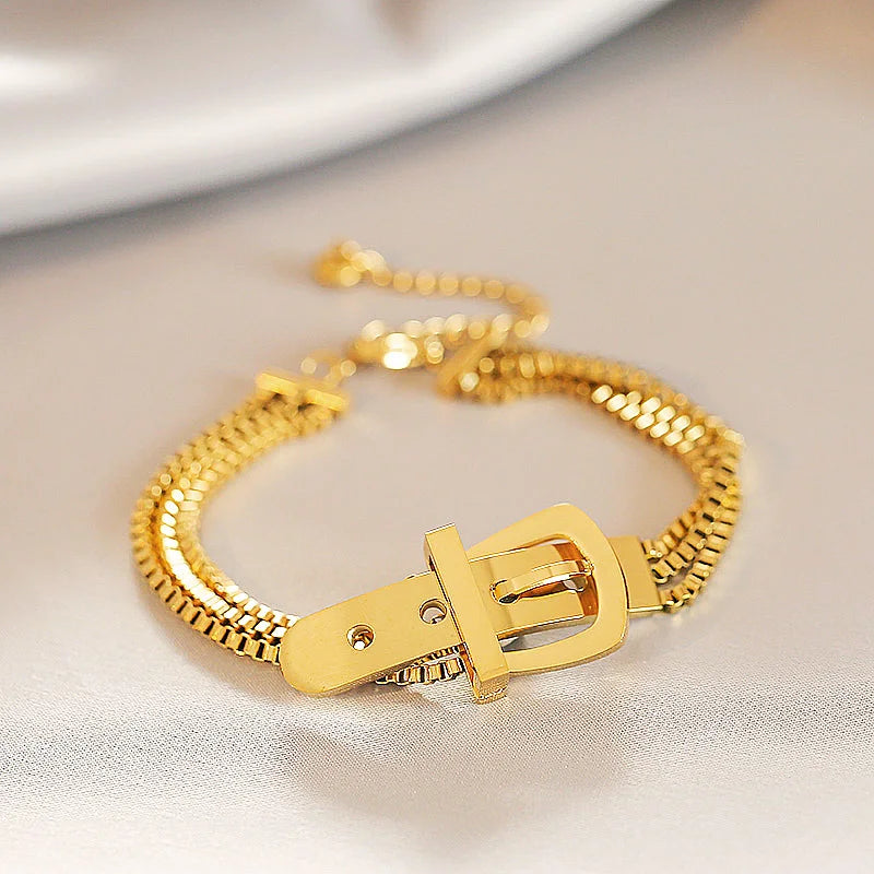 Unusual Stainless Steel Charm Bracelet for Christmas Party Girls