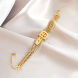 Unusual Stainless Steel Charm Bracelet for Christmas Party Girls
