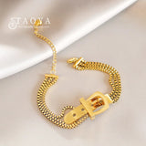 Unusual Stainless Steel Charm Bracelet for Christmas Party Girls