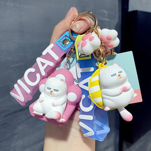 VIVICAT Cat Doll Keychain Charm Gift