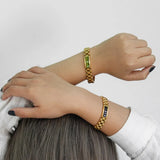 Stainless Steel PVD Couple Bracelets 18K Men Woman Unisex