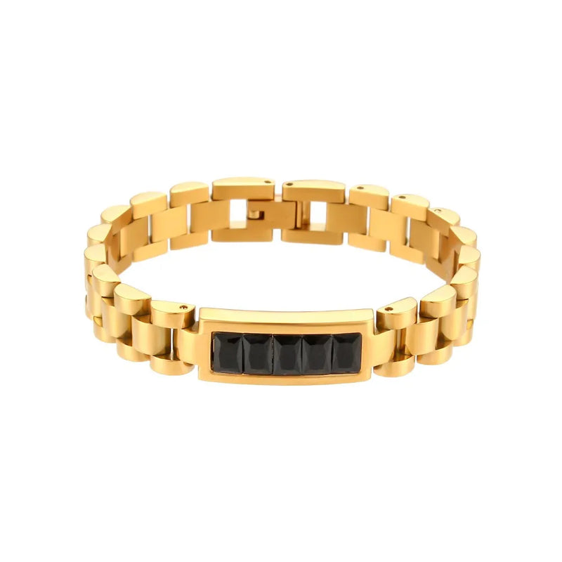 Stainless Steel PVD Couple Bracelets 18K Men Woman Unisex