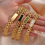 Stainless Steel PVD Couple Bracelets 18K Men Woman Unisex