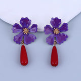 Vintage Metal Flower Earrings