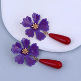 Vintage Metal Flower Earrings