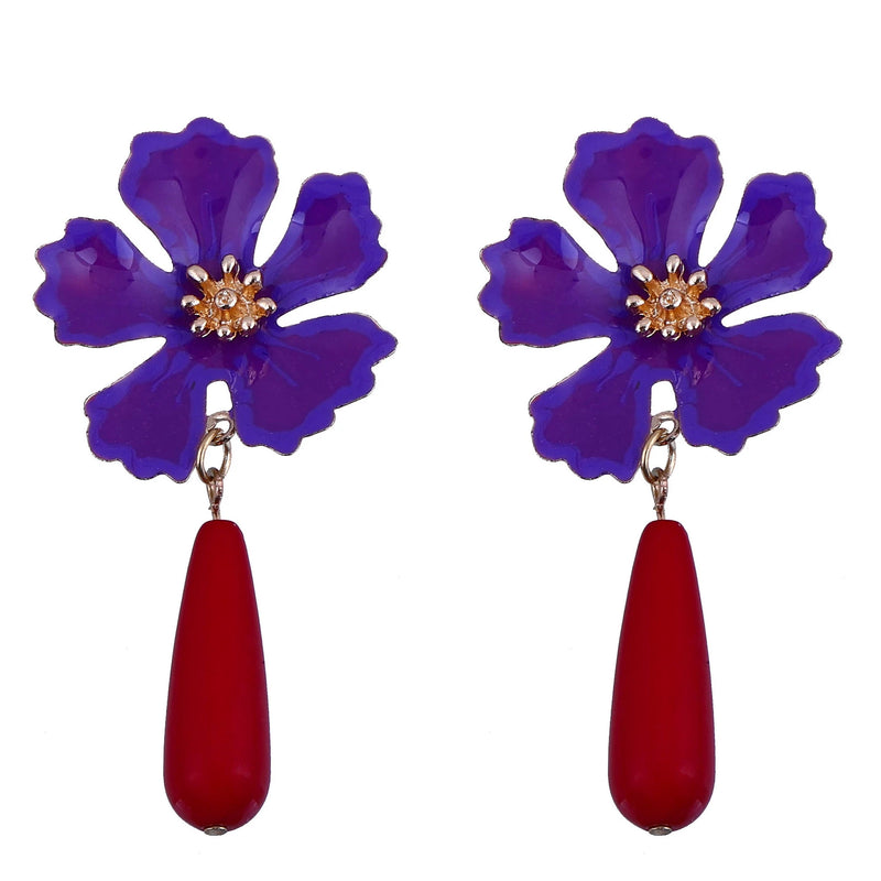 Vintage Metal Flower Earrings