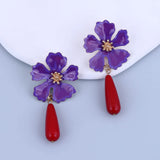 Vintage Metal Flower Earrings