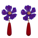 Vintage Metal Flower Earrings
