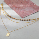 Waterproof 18K Plated Stainless Steel Girl Pendant Necklace