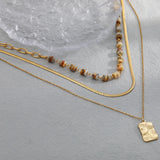 Waterproof 18K Plated Stainless Steel Girl Pendant Necklace