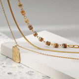 Waterproof 18K Plated Stainless Steel Girl Pendant Necklace