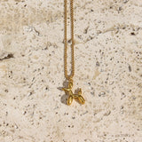 Waterproof Puppy Teddy Bear Pendant Necklace Snake Chain Dog Animal Jewelry