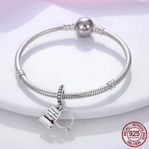 Wedding Marriage Dangle Charm for Bracelet Necklace Silver 925