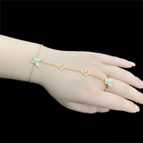 Shell Butterfly Bracelet Ring Titanium Steel Adjustable Ring