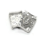 Religious Rosary Necklace Boxes Jesus Cross Metal Leaky Box