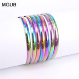 Multicolor Stainless Steel Bangles Set Women Jewelry