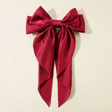 Women Large Bow Hairpin Chiffon Big Bowknot Stain Bow Barrettes