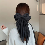Women Large Bow Hairpin Chiffon Big Bowknot Stain Bow Barrettes