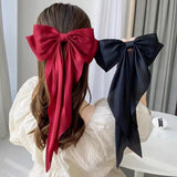 Women Large Bow Hairpin Chiffon Big Bowknot Stain Bow Barrettes