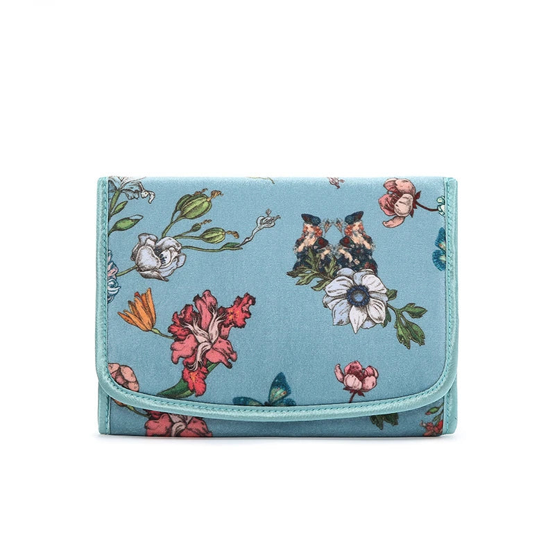 Portable Retro Jewelry Storage Roll Bag Organizer Case
