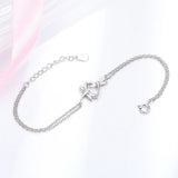 Dragonfly Double Chains Adjustable Bracelet 925 Sterling Silver