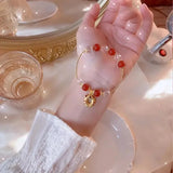 Lucky Transfer Tiger Year Bracelet Female Red Agate Student Year