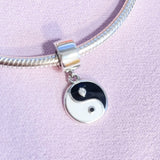 Yin Yang Charms Bead 925 Silver Bracelet Trinket DIY Jewelry