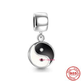 Yin Yang Charms Bead 925 Silver Bracelet Trinket DIY Jewelry