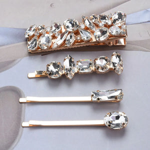 ZA Crystal Hair Clips Women Wedding Hairpins Barrettes Headwear