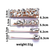 ZA Crystal Hair Clips Women Wedding Hairpins Barrettes Headwear
