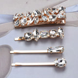 ZA Crystal Hair Clips Women Wedding Hairpins Barrettes Headwear