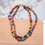 ZA Multicoloured Stone Beads Chokers Necklace Women Jewelry