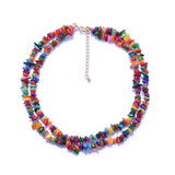 ZA Multicoloured Stone Beads Chokers Necklace Women Jewelry