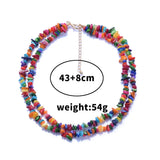ZA Multicoloured Stone Beads Chokers Necklace Women Jewelry