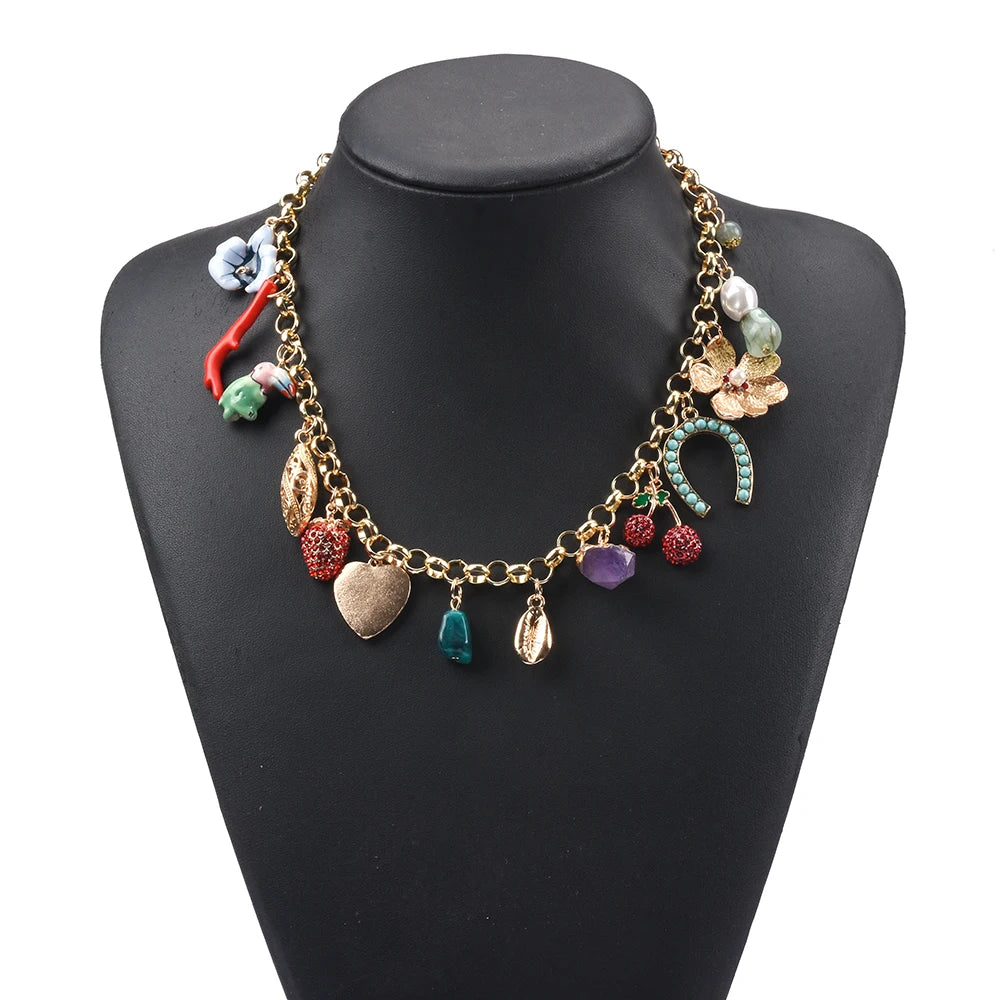 Statement Choker Necklace Women Chains Link Vintage Necklace Jewelry