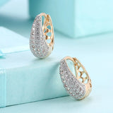 Zircon Crystal Hoop Earrings Wedding Ear Rings