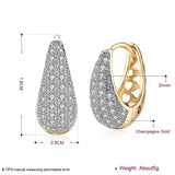 Zircon Crystal Hoop Earrings Wedding Ear Rings