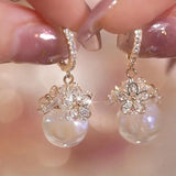 Colorful Mermaid Pearl Earrings Wedding Jewelry