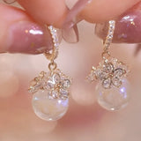 Colorful Mermaid Pearl Earrings Wedding Jewelry