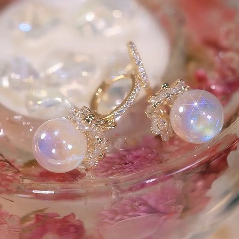 Colorful Mermaid Pearl Earrings Wedding Jewelry
