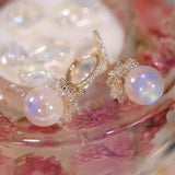Colorful Mermaid Pearl Earrings Wedding Jewelry
