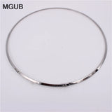 Punk Collar Choker Necklace Women 316L Stainless Steel Jewelry