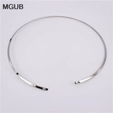 Punk Collar Choker Necklace Women 316L Stainless Steel Jewelry