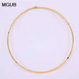 Punk Collar Choker Necklace Women 316L Stainless Steel Jewelry