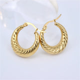 Stainless Steel Women Hoop Earrings Girls Earrings Round 23-48mm SL422