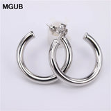 Stainless Steel Circle Creole Earrings for Women LH987