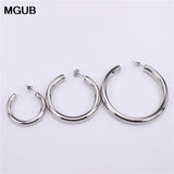 Stainless Steel Circle Creole Earrings for Women LH987
