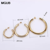 Stainless Steel Circle Creole Earrings for Women LH987