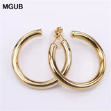 Stainless Steel Circle Creole Earrings for Women LH987